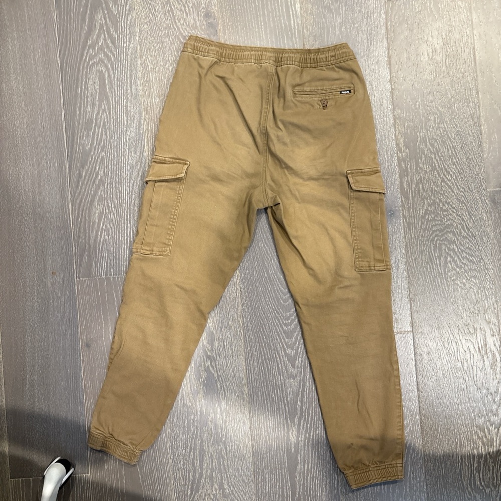 RSQ Tan Cargo Pants with Utility Pockets and Relaxed Fit